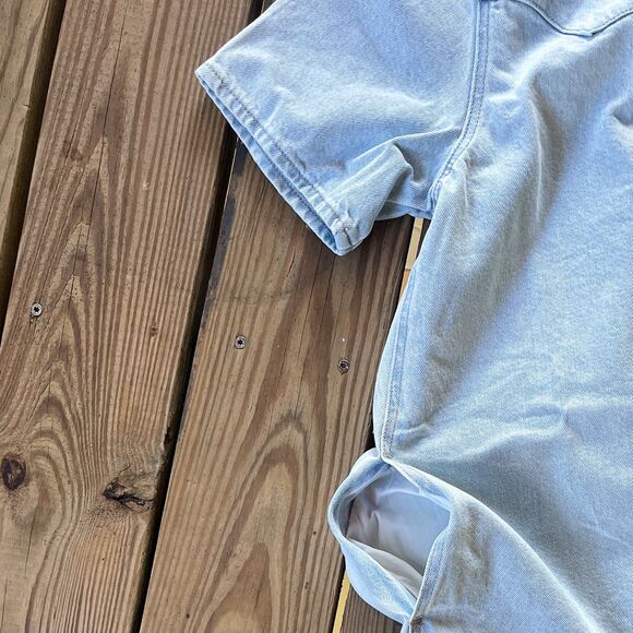 NWOT Levi's Tee Dress - Short Sleeve - Denim Mini - Zip Back - Women's Small - Picture 3 of 7